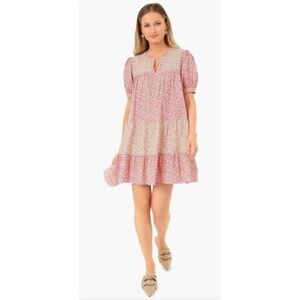 TUCKERNUCK HYACINTH HOUSE Multi Pink Floral Hana Mini Dress Size Small